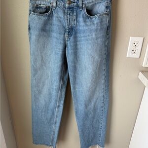 rag & bone Light Blue Dre Low-Rise Baggy Boyfriend Button Fly Straight Jeans